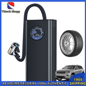 Vktech Wireless handheld car air pump with LCD display fast inflation and durable build for everyday use