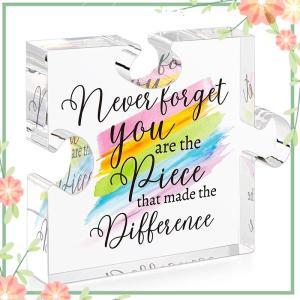 Green sea Creative Irregular Acrylic Puzzle Graphic Plaque Graduation Season Thank You Teacher Blessing Plaque Office Desk Decoration Gift