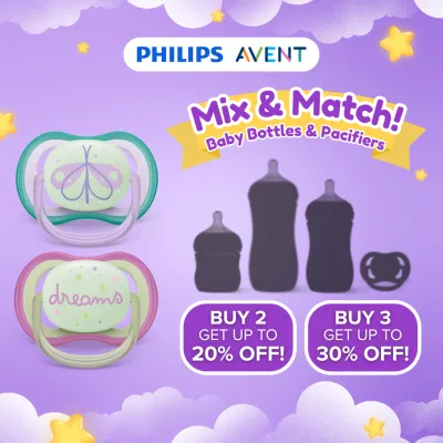 Philips AVENT 0-6m Glow in the Dark Ultra Air Night Time Pacifier 2-pack