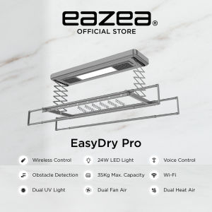 [Best Seller] Eazea EasyDry Pro Smart Laundry Rack Wireless Control LED Light Obstacle Detection Wi-Fi Control 35Kg Load Capacity Free Standard Installation HDB Condo