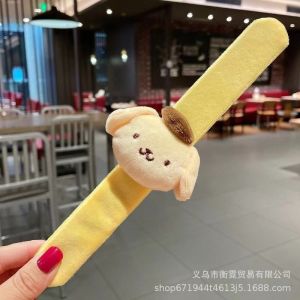Sanrio Plush Slap Snap Wrap Wristband Hand Ring Cartoon My Melody Kuromi Doll Clapping Ring Party Bracelet Girl Birthday Gift
