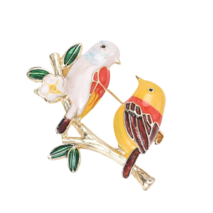 Unique Enamel Bird Brooch Decorative Clothing Dress Pin Alloy Accessory For Clothing Decoration Gift