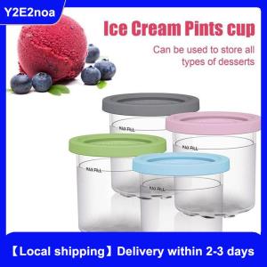 【Local shipping】 Ice Cream Pints Cup For Ninja Creamie Ice Cream Maker Cups Reusable Can Store Ice Cream Pints Containers With Sealing