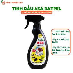 Tinh Dầu Xua Đuổi Chuột ASA Ratpel Chai 350ml - Chai Xịt Đuổi Chuột Rắn Rết - Thành Phần Tự Nhiên