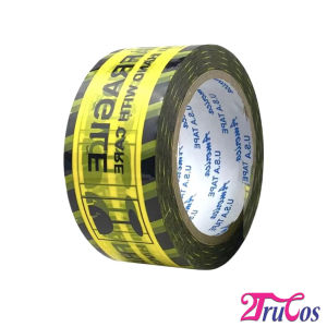 Băng keo "Hàng Dễ Vỡ" Fragile Tape 4F8 150 yards (12kg - 14kg/ 6 cuộn/ cây lỏi giấy 5 ly độ bám dính 50 mic) 2Trucos