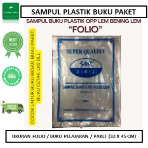 Sampul Plastik Buku Folio isi 50 / Sampul buku pelajaran / Sampul Folio lem Kecil GALERY NUHA 13