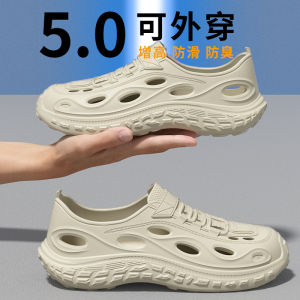 Free Shipping MenS Summer Clogs For Driving And Fishing Thick-Soled Non-Slip Outdoor Wear-Resistant Beach Closed-Toe Sandals For Men