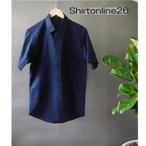 เสื้อเชิ้ตผู้ชาย สีกรม เเขนสั้น เกรดส่งออกจากโรงงาน ผ้าฝ้าย Cotton ใส่เที่ยว ใส่ทำงานได้ ตรงปก สวมใส่สบาย รีดง่าย สีไม่ตก พร้อมส่ง