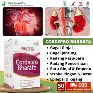 Obat Gagal Ginjal Batu Empedu Gagal Jantung Radang Paru-paru Radang Pencernaan Herbal Cordepro Bharata 100% Asli