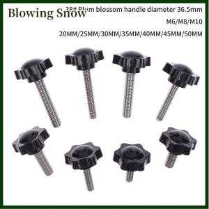 Blowing 2PCS Industry Equipment M6 M8 M10 38# Thread Star Shaped Clamping Bolt Knob Bakelite Plastic Head Handle Screw