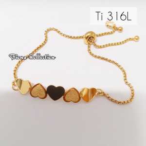 Gelang Serut Titanium wanita Model Hati terbaru dan terlaris Gelang tangan wanita stylis girl korea gelang tangan wanita anti kara antikarattitanium antilunturantihitam gold #Titanium #gelangtitanium #antingtitanium #perhiasantitanium #viral #emas