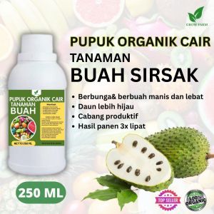 Pupuk Buah Sirsak 250 ML /Pupuk Booster Sirsak Cepat Berbuah Lebat/Pupuk Cair Sirsak