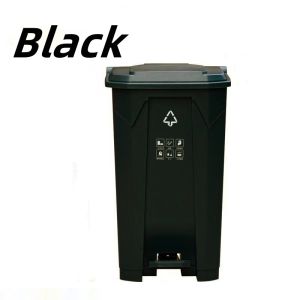 Waquini Heavy Duty Plastic Trash Bin 20L 30L 50L 80L 100L with Step Foot Pedal Kitchen Garbage Trash Can Restroom Waste Bin Pedal trash bin Bathroom Dust Bin Recycling Bin