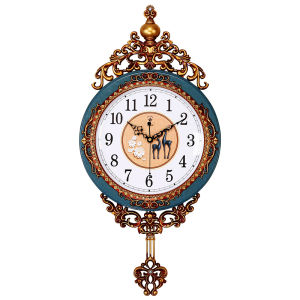 Polaris European style metal plate swing silent wall clock living room bedroom personalized creative fashion decoration quartz clock