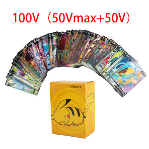 1 Box isi 55 pcs Kartu Pokemon Emas 55pcs Bahasa Inggris/ Set Mainan Kartu Pokemon Pikachu Langka Warna Gold / Silver Untuk Koleksi / Hadiah Anak  Charizard Pikachu Pelatih Permainan Trading