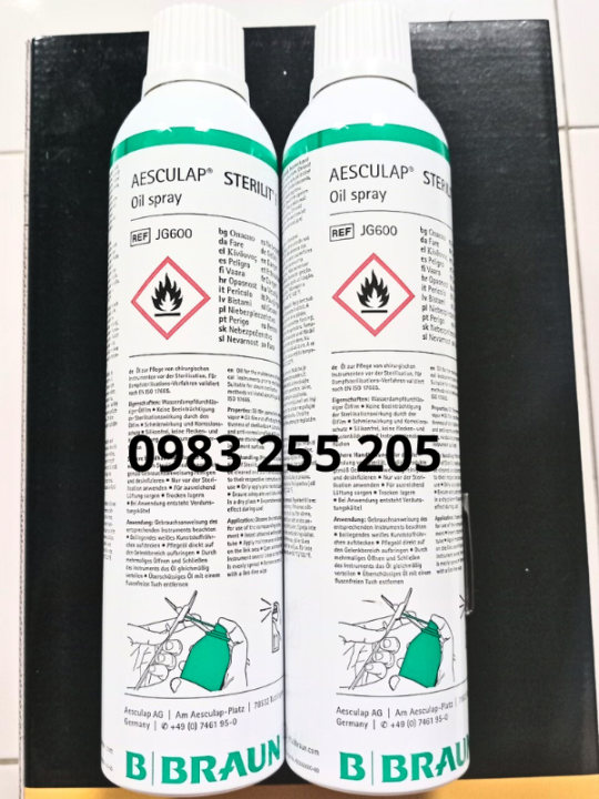 Dầu bôi trơn bảo dưỡng dụng cụ AESCULAP Sterilit OIL Spray JG600 chai
