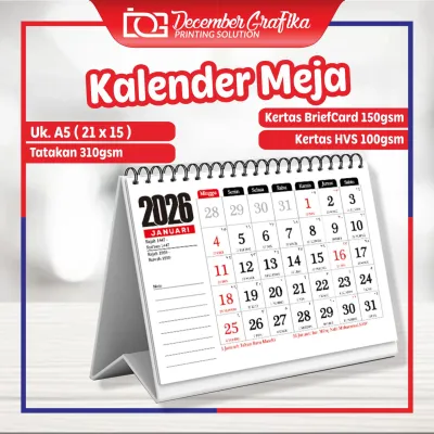 KALENDER MEJA 2026 ( LIBUR NASIONAL)