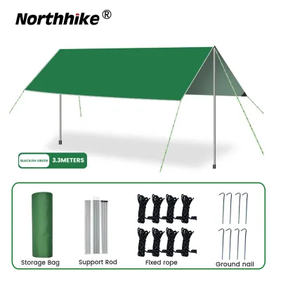 Northhike Awning Canopy Tent for Camping Anti-UV Shade Waterproof Outdoor Camping Tarp Tent Shelters Ultralight Sun Shelter Rain Tarp Traveling Camping Essentials Camping Equipment-3x3m