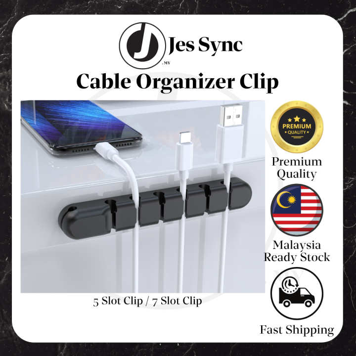 JESSYNC 5 Clip / 7 Clip Cable Organizer Clip Desk Wires & Cables