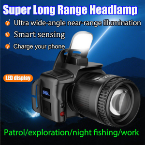 Professional Multifunction Headlamp lampu suluh kepala Waterproof Rechargeble lampu suluh kepala super terang kalis air lampu