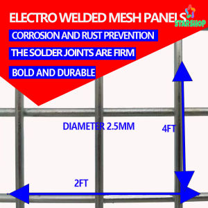 2ftx4ft Galvanized Steel Matting Wire Galvanized wire mesh iron mesh  thickened breeding mesh fence  fence  galvanized birdcage mesh Welding wire mesh