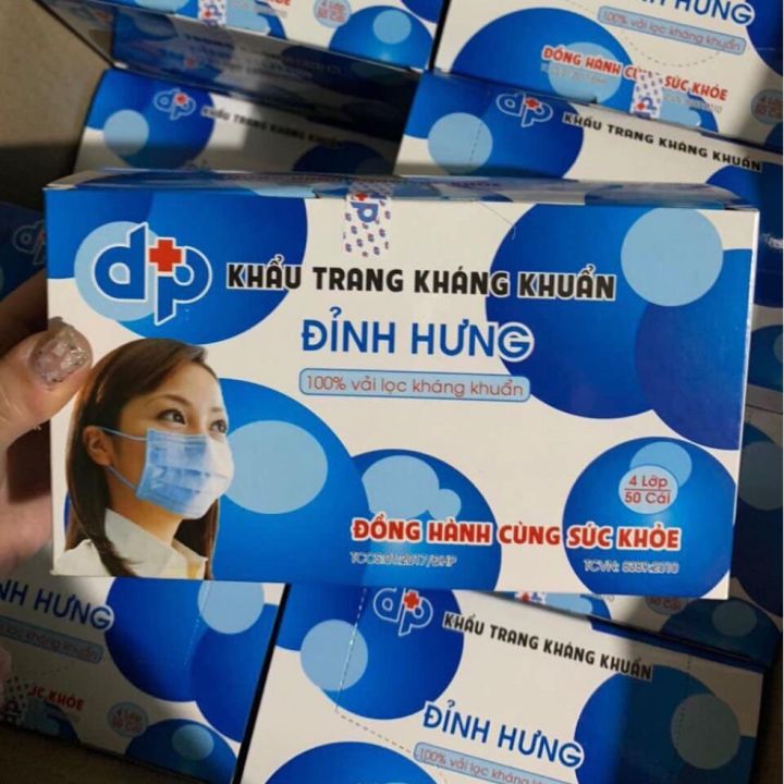 KHẨU TRANG Y TẾ 4 LỚP KHÁNG KHUẨN ĐỈNH HƯNG | Lazada.vn