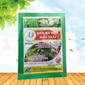 COMBO 10 GÓI SIÊU RA HOA ĐẬU TRÁI A3 (30Gr) - Tăng khả năng thụ phấn chống rụng hoa và trái non chống nghẽn đầu lân bóng trái đẹp trái
