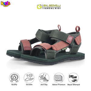 Gvl Geovelli G2509 Zarida Army | Sandal Kasual Anak Sandal Gunung Anak Sandal Anak Premium