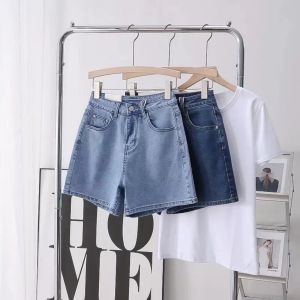 Quần lửng ngố jean nữ lưng sau jean nữ ống suông ngố rộng baggy quần shorts jean nữ cạp cao