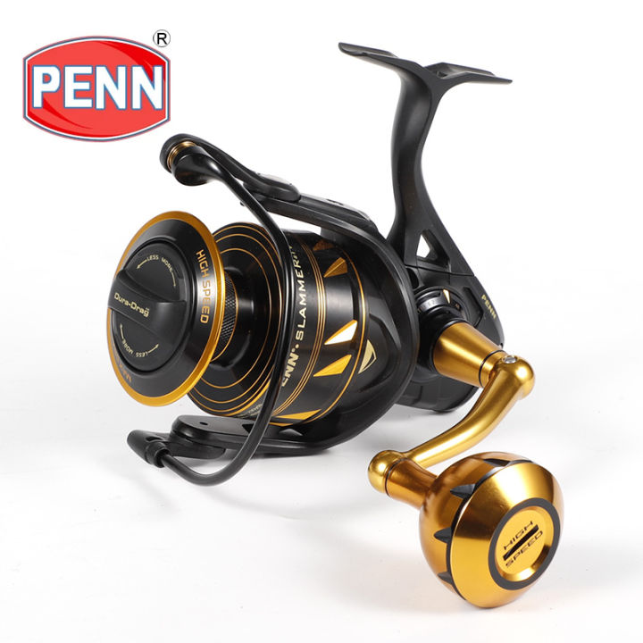 PENN SLAMMER IV Spinning Fishing Reel 4500-10500 Full Metal Body CNC Gear  8+1BB 4.7:1/4.2:1 Sealed Waterproofing Seawater Reel