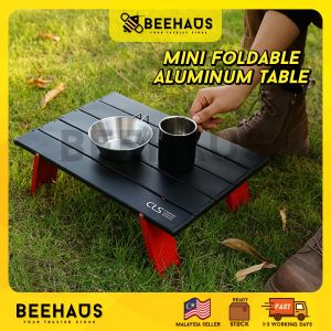 BEEHAUS CLS Mini Foldable Aluminum Table | Outdoor Camping Table Portable Folding Table Barbecue Picnic Table | Meja Lipat Khemah