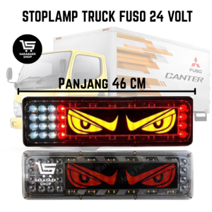1 Set - Stoplamp Truck Fuso 24 Volt Model Mata Panjang 46 x 13 CM Universal Super Quality Kode [ SLK31 ]