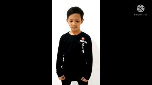 Kaos Anak Laki-Laki Tangan Panjang Gambar Samurai Jepang Usia 10 11 12 Tahun