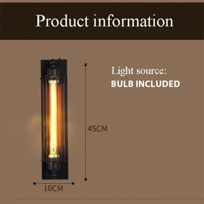 Magic Home American Retro Industrial Style Wall Lamp for Restaurant Cafe Bar Staircase and Corridor