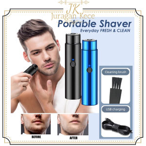 JUKE Cukuran Kumis Jenggot Mini Portable Alat Cukur Rambut Cas Shaver Travel Bulu Ketiak Pencukur Rechargeable