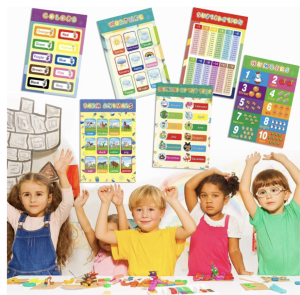 1 set isi 16 pcs poster edukasi besar anti basah untuk belajar anak usia dini