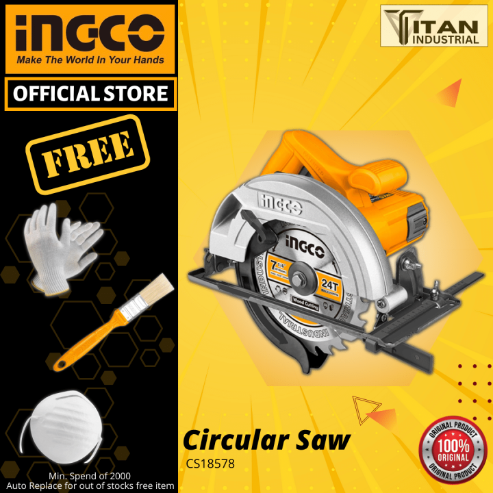 INGCO Circular Saw 1200W CS18578 • Tm ss Lazada PH