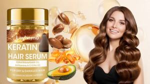 Keratin Hair ment SerumHair Serum ment for Dry Damaged HairHair Oil Capsules with KeratinArgan Oil-Leave-in Anti Frizz Conditioner with Vitamins A C E & B5- No Rinse for All Hair Types
