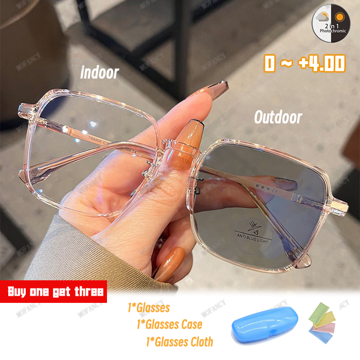 0~+400 Farsight Photochromic Anti Radiation Grade Eyeglasses Comptuer Anti  Blue Light Fashion Reading Glasses for Women Lazada PH