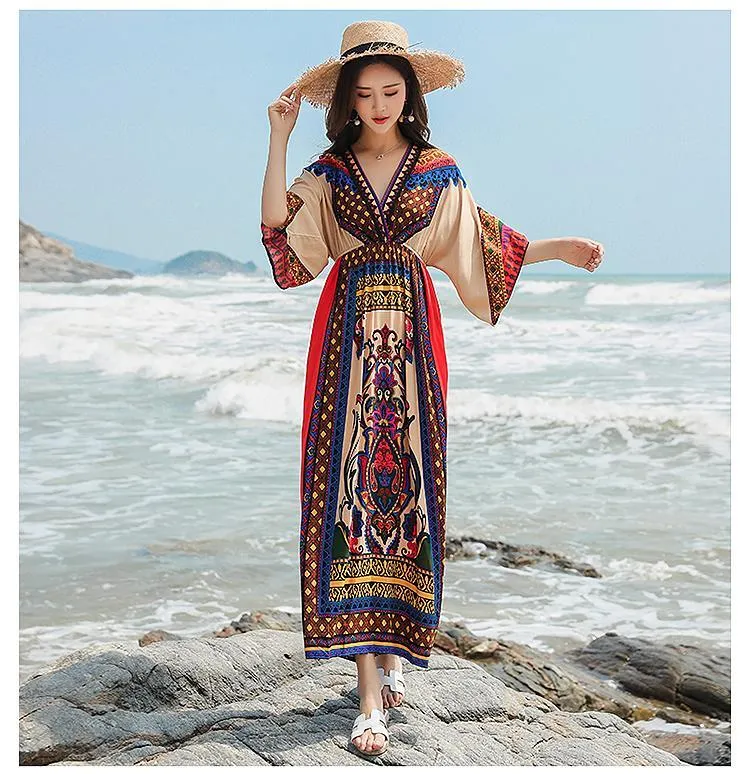 Bohemian beach attire for female best sale