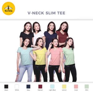 BeeUniq Kaos Wanita Vneck Basic / Kaos Polos Vneck