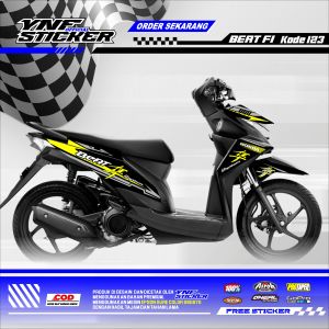 123 Stiker striping beat fi tahun 2013-2015 variasi Hayabusa