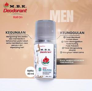MBK Deodorant Roll On 40ML - M.B.K Mengurangi Bau Badan dan Men