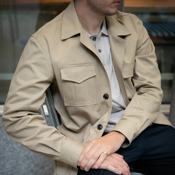 Archive Safari Jacket II (Beige) เสื้อแจ็คเก็ตซาฟารีผ้า