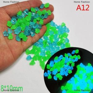 [COD] Home Fashion 300pcs Garden Decor Luminous Stones Glow In Dark Decorative Pebbles Pebble Rocks Outdoor Fish Tank Aquarium Decorations