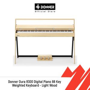 Donner Oura R300 Digital Piano 88 Key Weighted Keyboard - Light Wood Color