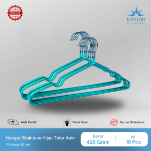 CRYSLENE Hanger Stainless Steel Isi 10 Pcs
