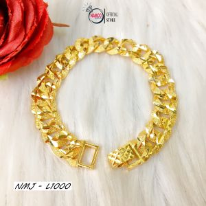 Lắc Tay L1000 Mạ Vàng Dạng Xích Nhám Thời Trang Đơn Giản Đẹp