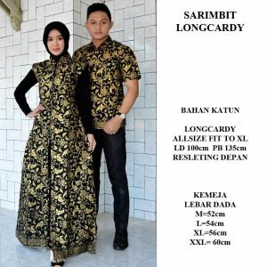 Sarimbit Hem Longcardi Batik Bakung Modern / couple batik modern / couple batik sarimbit / couple batik pasangan terbaru