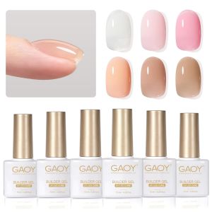 Gel tạo hình móng GAOY Gel tăng cường độ cứng cho móng màu nâu đỏ Gel cứng dùng để tạo hình móng màu có thể tẩy bằng dung dịch mã sản phẩm 4381 màu đỏ thạch anh.